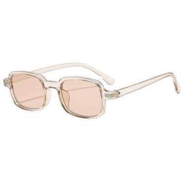 Imagem de Óculos de Sol UV400 - Rivet Punk Candy Colors, Armação Pequena, para Homens e Mulheres, Esportes ao Ar Livre, Corrida, Ciclismo, Transparente