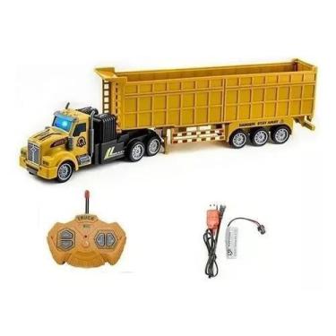Imagem de Carreta Caminhão Controle Remoto Recarregável Truck Blink ( amarelo)