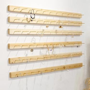 Imagem de Prateleira organizadora de joias montada na parede - Rack suspenso multifuncional para brincos, anéis, pulseiras e acessórios - Perfeito para vitrine de varejo, boutique e joalheria