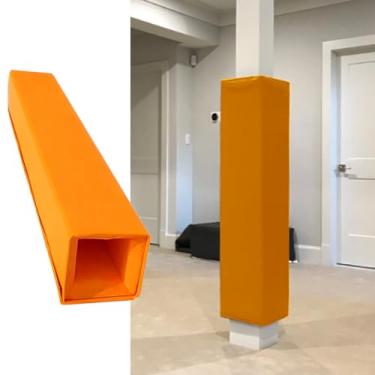 Imagem de Acolchoamento de bastão de basquete à prova de intempéries - Capa protetora de 1,2 m de altura para postes quadrados de 10 a 20 cm - Amortecimento seguro para quadras externas e áreas de jogos