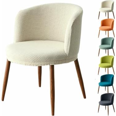 Imagem de Cadeira De Jantar Com Encosto Baixo, Capa Semi-Circular Curvada, Protetor De Cadeira Extensível Para Casa, Hotel, Escritório, Café