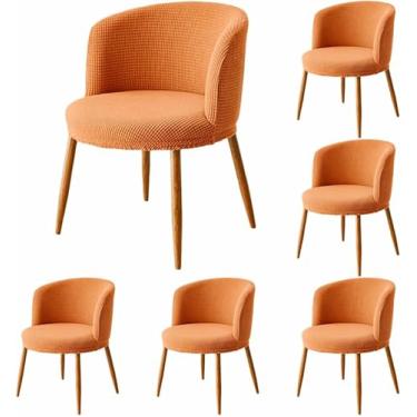Imagem de Cadeira De Jantar Com Encosto Baixo, Capa Semi-Circular Curvada, Protetor De Cadeira Extensível Para Casa, Hotel, Escritório, Café