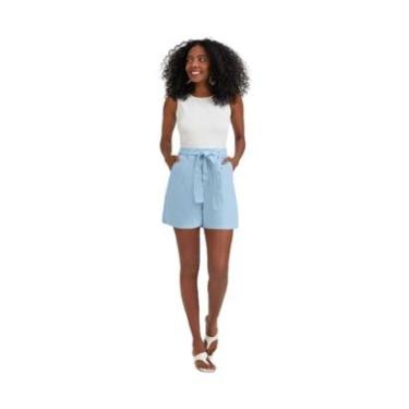Imagem de Shorts Clochard Lunender Sarja Com Cinto Azul Claro Tam. 40-Feminino