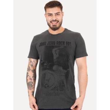 Imagem de Camiseta John John Masculina Regular Fit Rock Edt. Chumbo-Masculino