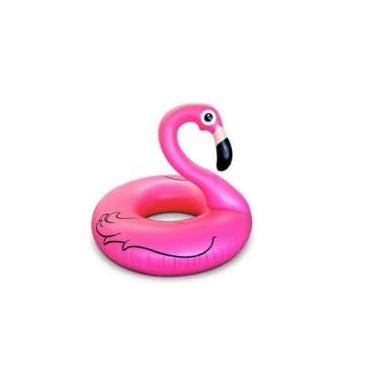 Imagem de Boia Inflável Gigante Flamingo Rosa, 120 cm, Flutuador para Piscina