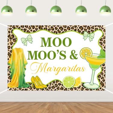Imagem de Moo Moos e Margaritas pano de fundo Margarita decorações de festa vestido com estampa de guepardo, coquetel, limão, guirlanda de margarita, decoração para meninas, pijama de leopardo, aniversário