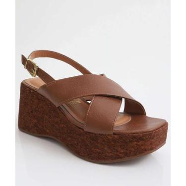 Imagem de Sandália Feminina Plataforma Vizzano Caramelo-02012, Caramelo, 35