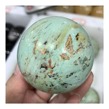 Imagem de Bola turquesa verde natural polido bola de pedra de cristal minério decoração bela pedra de cristal natural cristal