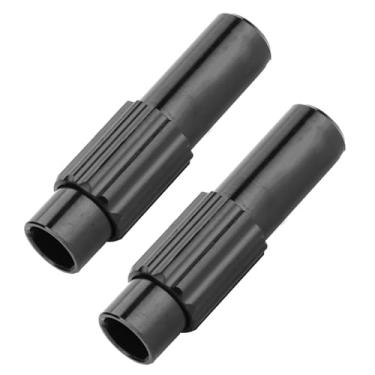Imagem de Pissente Tampa do Ajustador do Freio da Bicicleta Leve e Durável Conector Cabo Freio Em Liga de Alumínio para Bicicleta de Montanha e Estrada Cores Preto Vermelho e Titânio 1 Par (BLACK)