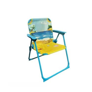 Imagem de Cadeira De Praia Dobrável Sem Ou Com Guarda Sol Ajustável(Dino)