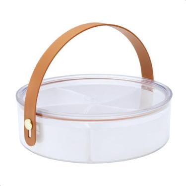 Imagem de Petisqueira Acrílico Porções 5 Divisões Com Tampa Hermética - Home Gar