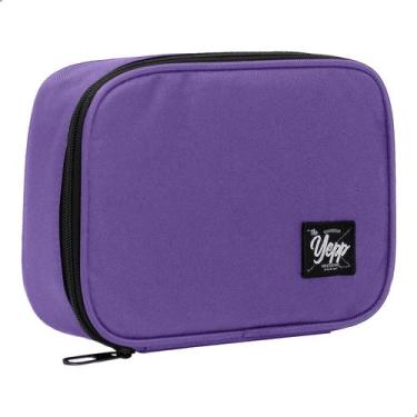 Imagem de Estojo Box Escolar Grande Porta Lapis Nylon 100 Pens 22x16x6cm Laterai