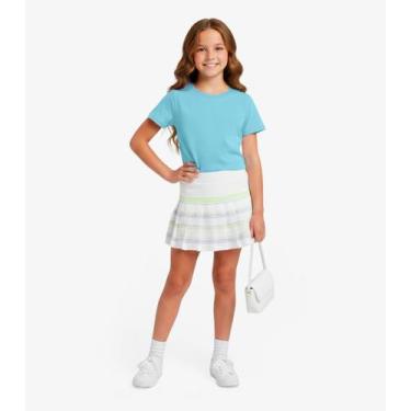 Imagem de Blusa Básica Infantil Manga Curta Lisa Soletex Azul, 4, Azul