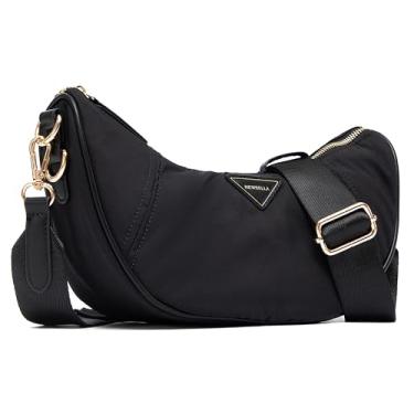 Imagem de NEWBELLA Bolsa feminina crescente transversal - Bolsa Hobo com alça ajustável, Preto, Small