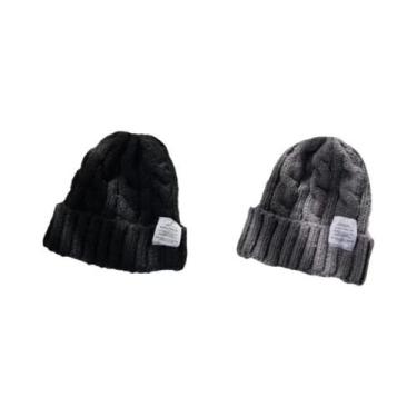 Imagem de Gorro De Inverno Feminino Quente De Tricô, Boné De Lã Torcido Da Moda 