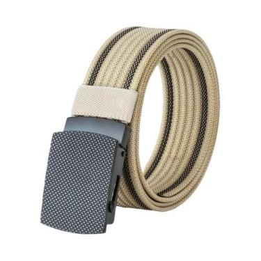 Imagem de Cinto De Nylon Preto 3.8cm Respirável Com Listras Para Esportes Ao Ar 