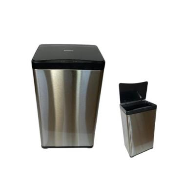 Imagem de Lixeira Automática Retangular 50L com Sensor em Aço Inox - Globalmix