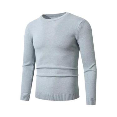 Imagem de Suéter Masculino Slim Fit Com Gola Redonda, Leve E Macio, Manga Longa,