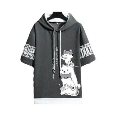 Imagem de Moletom Masculino com Capuz Harajuku - Estampa de Desenho Animado - St
