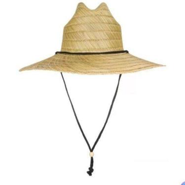 Imagem de Chapéu Praia Palha Bambu Aba Larga Moda Surf Verão Praia Unissex