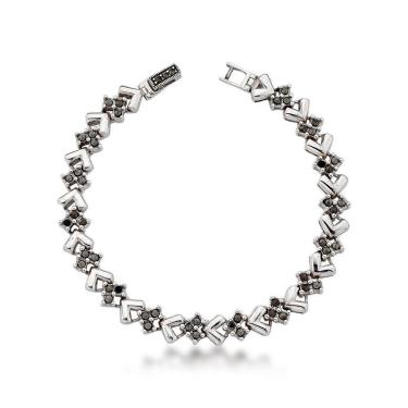 Imagem de Pulseira Bracelete Marcassitas Prata De Bali 925