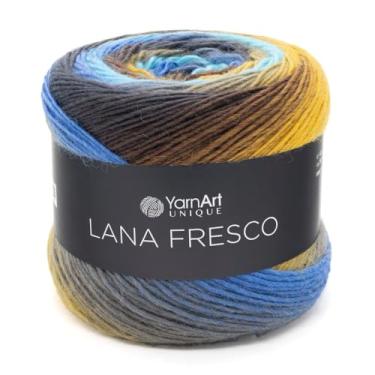 Imagem de YarnArt Lana Fresco 100% fio de lã – Peso fino/esportivo (#2) – 3,52 oz (100 g) / 415 jardas (380 m) por bola – Fio de tricô e crochê de fibra natural macia para suéteres, xales, roupas (1, 8102)