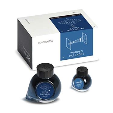 Imagem de Colorverse Dimensão extra - azul escuro e passagens deformadas - azul - tinta para caneta-tinteiro 27 e 28 séries multiverse, temporada 3, 65 ml e 15 ml - conjunto de 2 frascos, à base de corante, não
