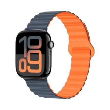 Imagem de Pulseira Esportiva Magnética De Silicone 42mm 44mm 45mm 46mm 49mm Para