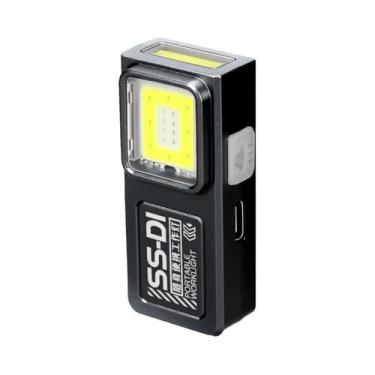 Imagem de Mini Lanterna LED COB Com Chaveiro, Recarregável via USB, À Prova d'Ág