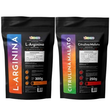 Imagem de Combo Arginina 300g Citrulina Malato 250g  PréTreino em Pó  Suplemento