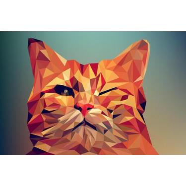 Imagem de Placa Decorativa Gato 30x30cm Impressão Direta No Mdf - Artsim Projeto