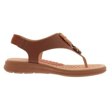 Imagem de Sandália Feminina Modare Ortopédica Pedraria Calce Fácil Confort Leve 