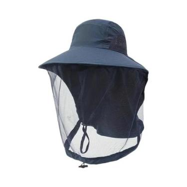 Imagem de Chapéu De Pesca Com Proteção UV E Aba Larga, Máscara Facial Respirável