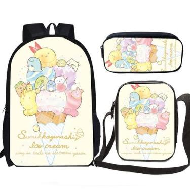 Imagem de Conjunto de mochilas Sumikkogurashis Anime School, 3 unidades/lote par
