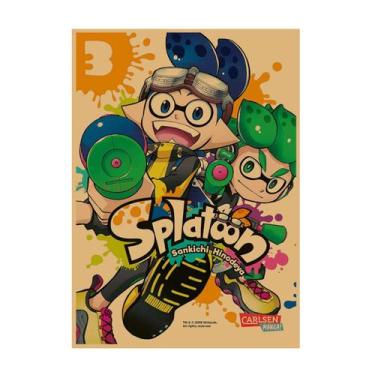 Imagem de Pôster, arte de parede, pintura decorativa, Splatoons, anime retrô - y