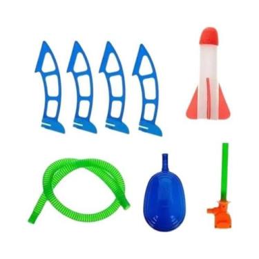 Imagem de Lançador De Foguetes De Ar Para Crianças Com Bomba De Pé, Conjunto De 