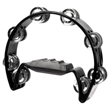 Imagem de Pandeiro Pandeirola Meia Lua 16 Jingles - Preto - MXT, PRETO