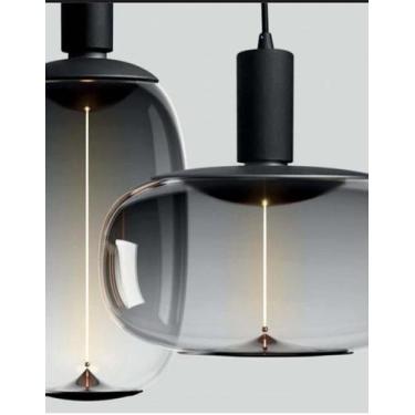 Imagem de Pendente capsula 4w 120lm 1800k d30x37cm fumê policarbonato studioluce