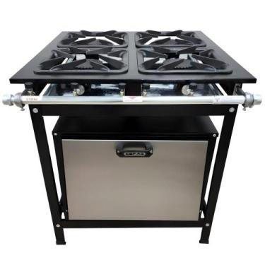 Imagem de Fogao 4 Bocas 30X30 Gold Cfzg-127 Gas Glp Baixa Pressao Perfil 7Cm Com