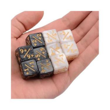 Imagem de Conjunto De 10 Peças De Dados De Contagem De 16mm, Bicolor, Positivo E