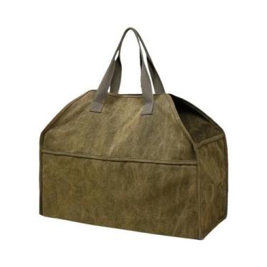 Imagem de Bolsa De Transporte De Lenha Em Lona Encerada Extra Grande E Durável, 