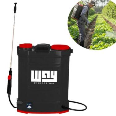 Imagem de Pulverizador Costal Elétrico Bateria Borrifador 20 Litros 3 Bicos Way 