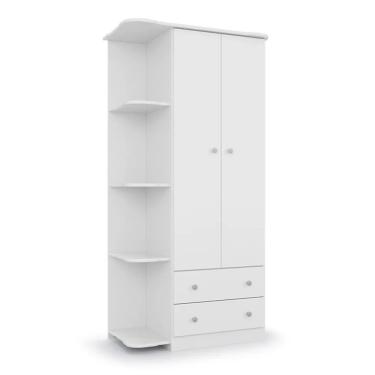 Imagem de Guarda-roupa Infantil New Baby 2 Portas E 2 Gavetas Branco - Batrol Móveis