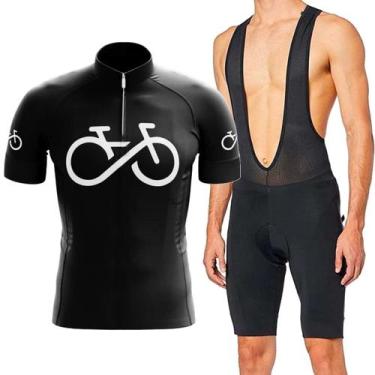 Imagem de Kit Bretelle Curto Gel Camiseta Bike Forever Ciclismo Pro Uv - - Decol