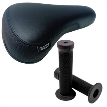 Imagem de  Selim Freeride Bronx 243 X 165mm Manopla Bmx 132mm color - GTA, Preto