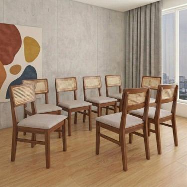 Imagem de Conjunto 8 Cadeiras Madeira Maciça Origem Garapa