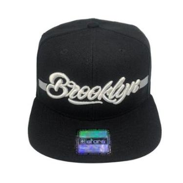 Imagem de Boné E-STARS Brooklyn Nights Aba Reta Preto-Masculino