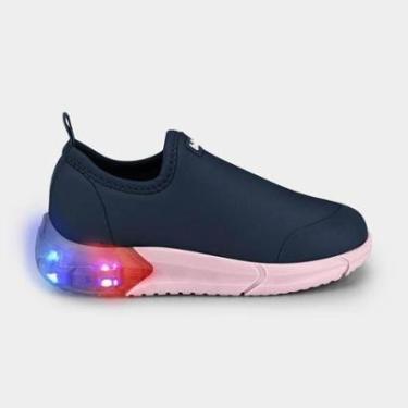 Imagem de Tênis Infantil de Luz Bibi Space Azul e Rosa-Masculino
