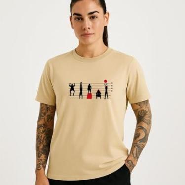 Imagem de Camiseta Feminina Treino Funcional Algodão Premium Super Macia Leve e Confortável-Feminino