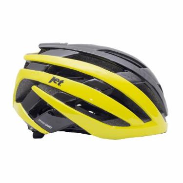 Imagem de Capacete Ciclismo Com Led Jet Hawker Bike Ventilado MTB Speed Ajuste T